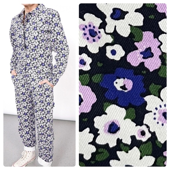 Wildfang The Essential Coveralls in Floral Print - Picture 1 of 9